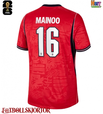 England Kobbie Mainoo #16 Bortatröja VM 2026 Kortärmad